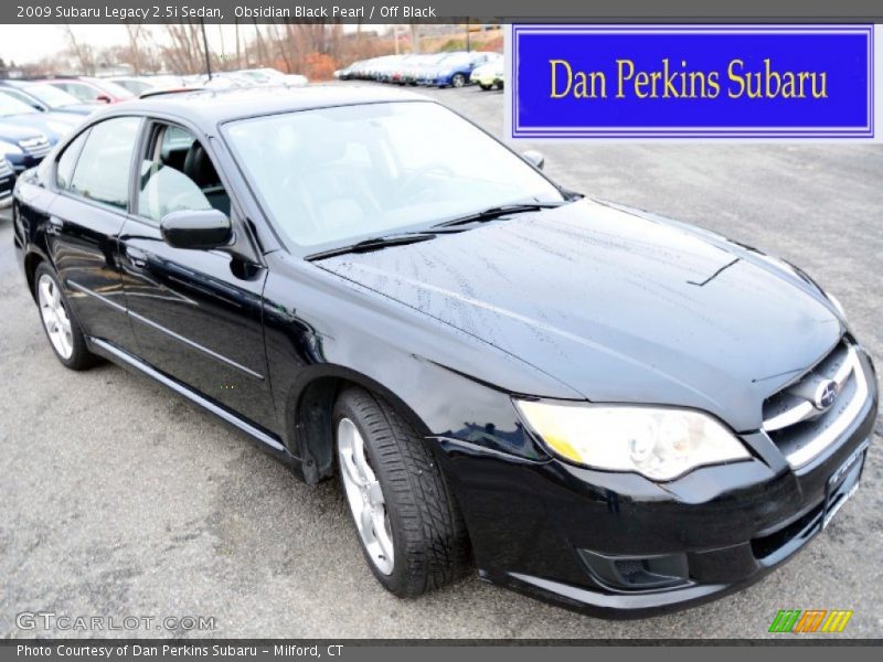 Obsidian Black Pearl / Off Black 2009 Subaru Legacy 2.5i Sedan