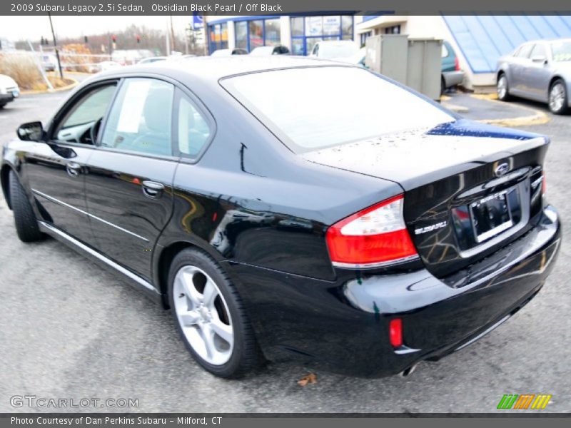 Obsidian Black Pearl / Off Black 2009 Subaru Legacy 2.5i Sedan