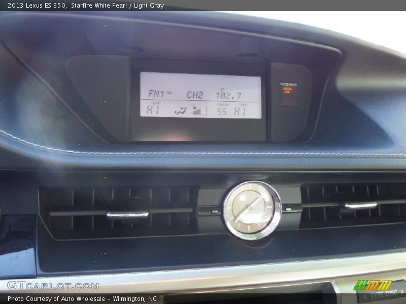 Starfire White Pearl / Light Gray 2013 Lexus ES 350