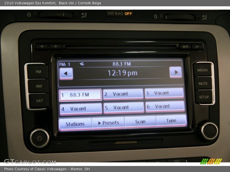 Black Uni / Cornsilk Beige 2010 Volkswagen Eos Komfort