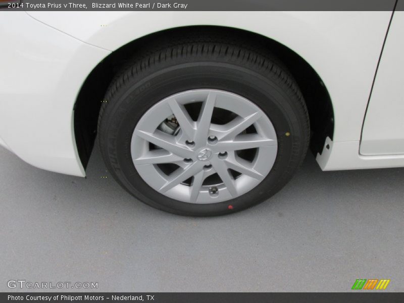 Blizzard White Pearl / Dark Gray 2014 Toyota Prius v Three
