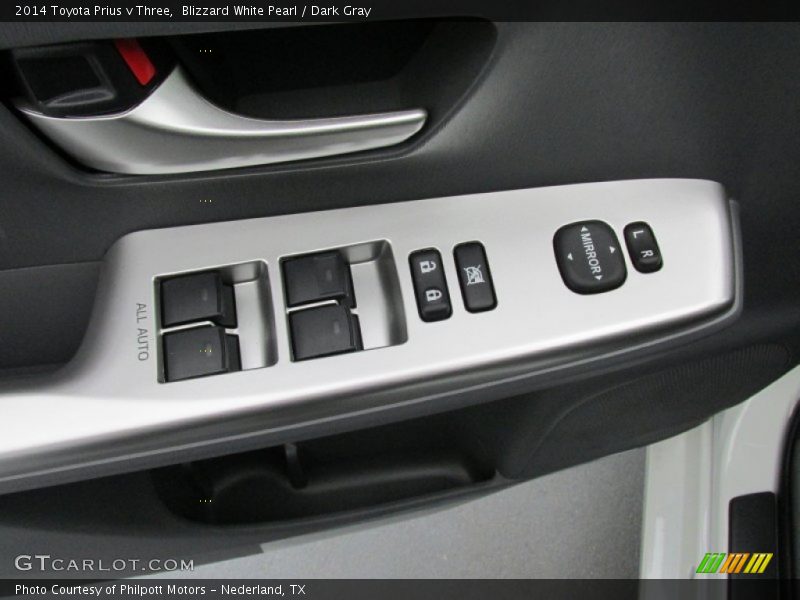 Blizzard White Pearl / Dark Gray 2014 Toyota Prius v Three