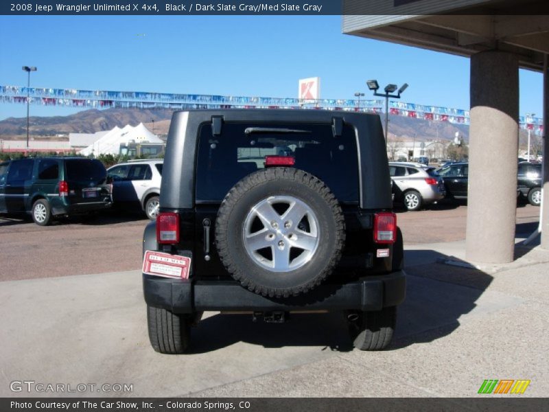 Black / Dark Slate Gray/Med Slate Gray 2008 Jeep Wrangler Unlimited X 4x4