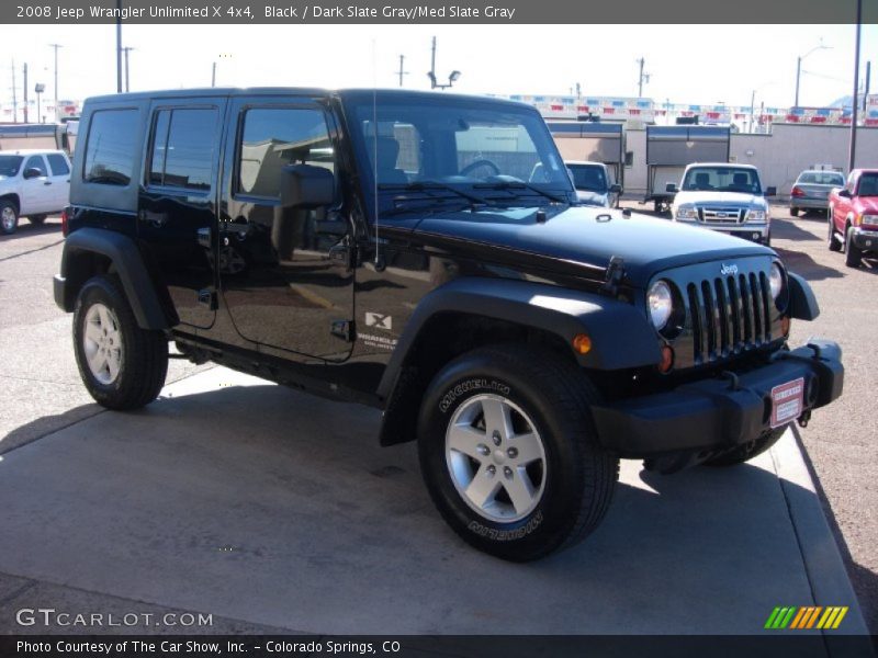 Black / Dark Slate Gray/Med Slate Gray 2008 Jeep Wrangler Unlimited X 4x4