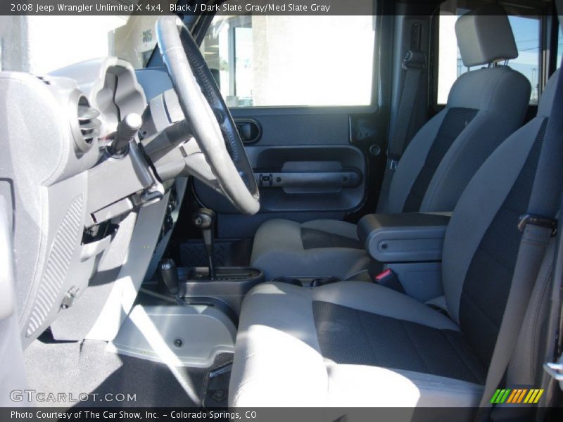 Black / Dark Slate Gray/Med Slate Gray 2008 Jeep Wrangler Unlimited X 4x4