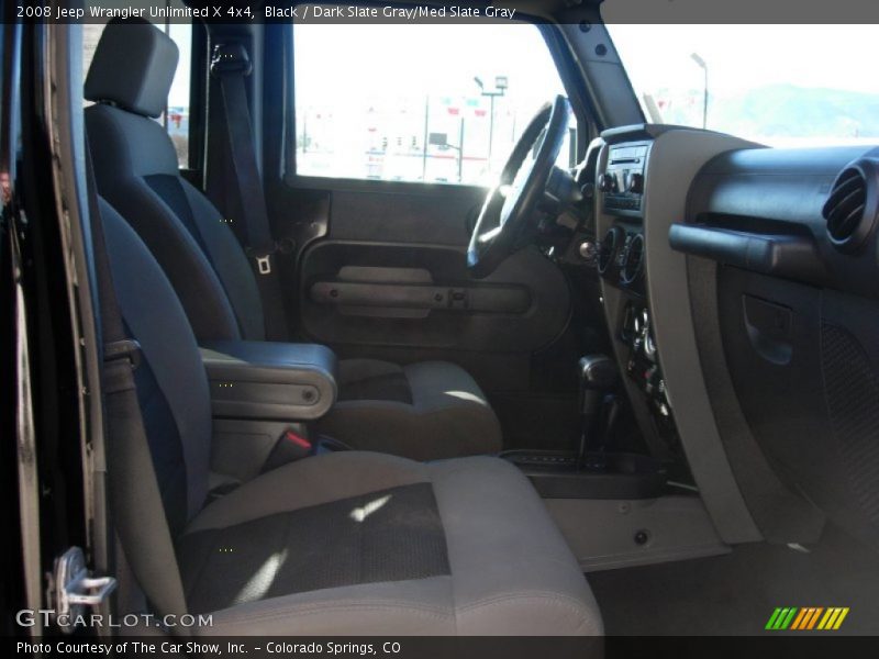 Black / Dark Slate Gray/Med Slate Gray 2008 Jeep Wrangler Unlimited X 4x4