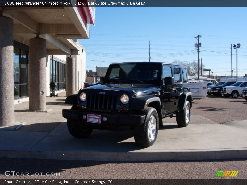 Black / Dark Slate Gray/Med Slate Gray 2008 Jeep Wrangler Unlimited X 4x4