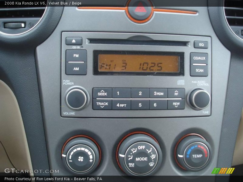 Velvet Blue / Beige 2008 Kia Rondo LX V6