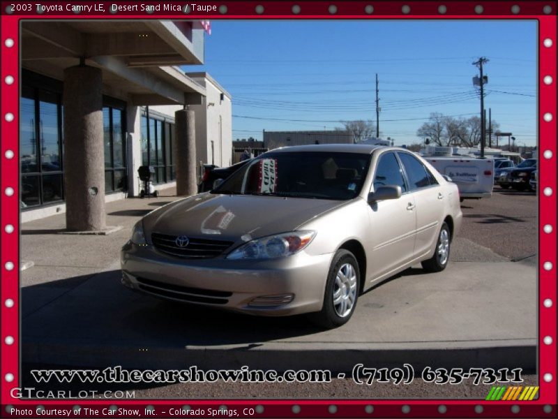 Desert Sand Mica / Taupe 2003 Toyota Camry LE