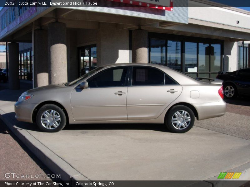 Desert Sand Mica / Taupe 2003 Toyota Camry LE