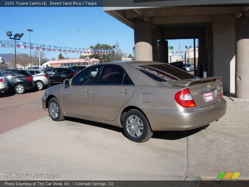 Desert Sand Mica / Taupe 2003 Toyota Camry LE