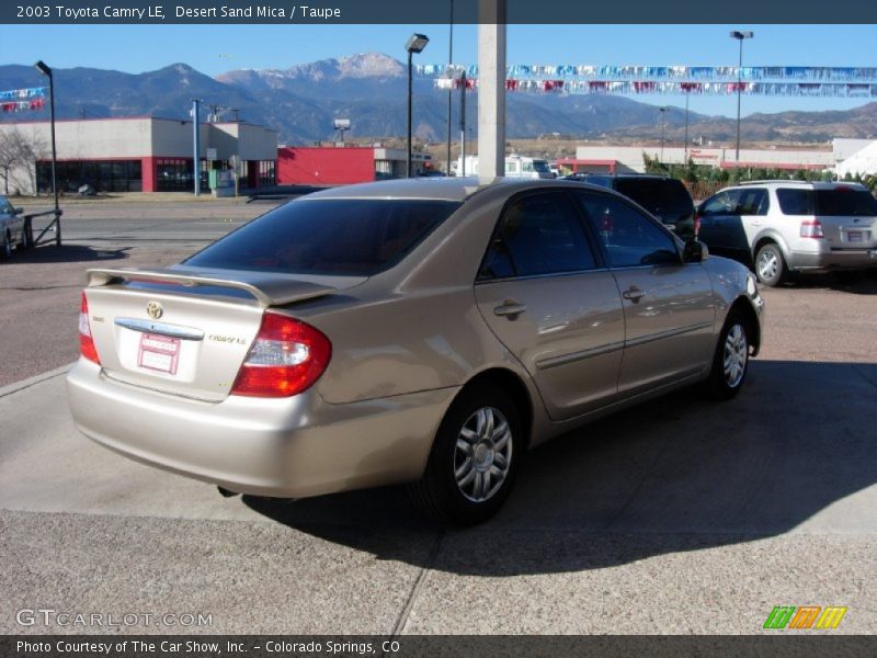 Desert Sand Mica / Taupe 2003 Toyota Camry LE