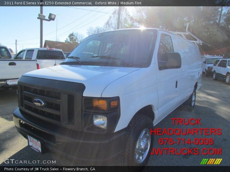 Oxford White / Medium Flint 2011 Ford E Series Van E250 Extended Commercial