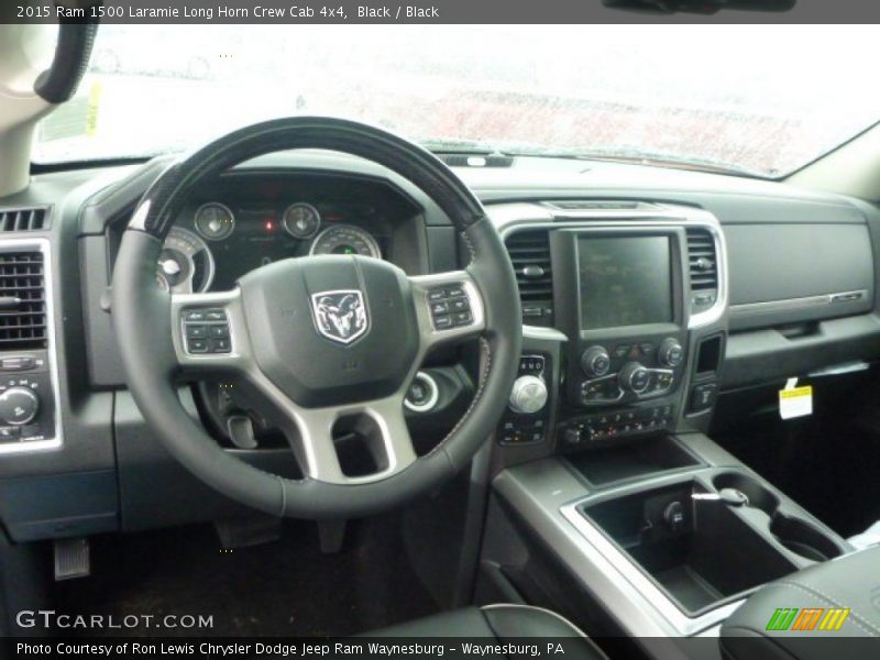 Black / Black 2015 Ram 1500 Laramie Long Horn Crew Cab 4x4