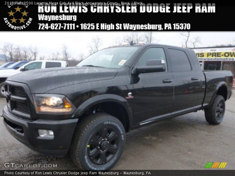 Black / Black 2015 Ram 2500 Laramie Mega Cab 4x4 Black Appearance Group