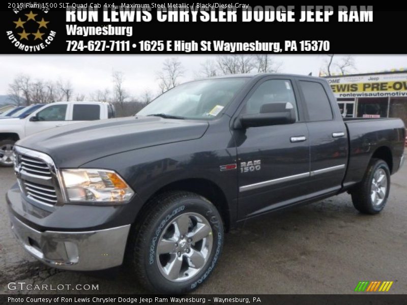 Maximum Steel Metallic / Black/Diesel Gray 2015 Ram 1500 SLT Quad Cab 4x4