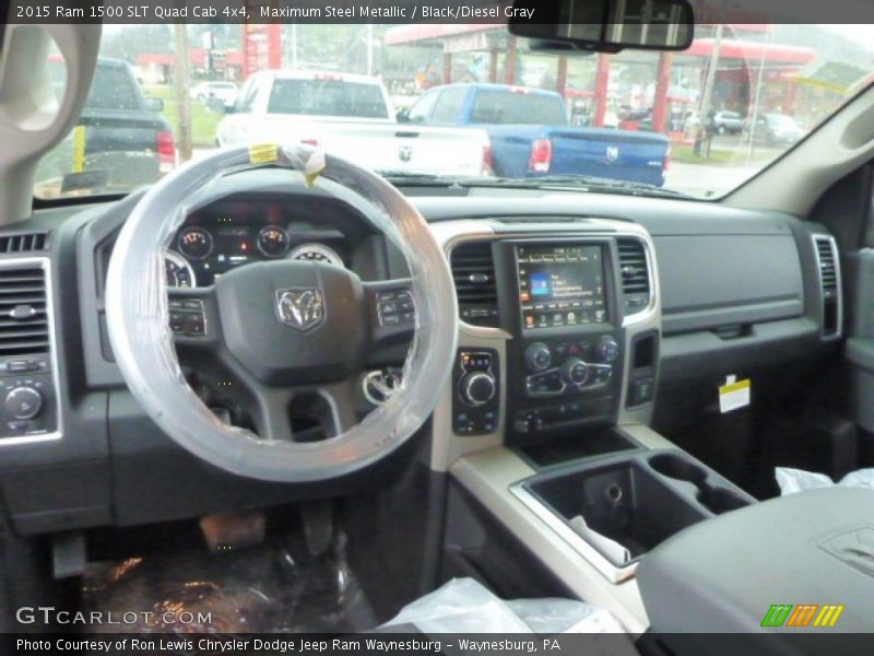 Maximum Steel Metallic / Black/Diesel Gray 2015 Ram 1500 SLT Quad Cab 4x4