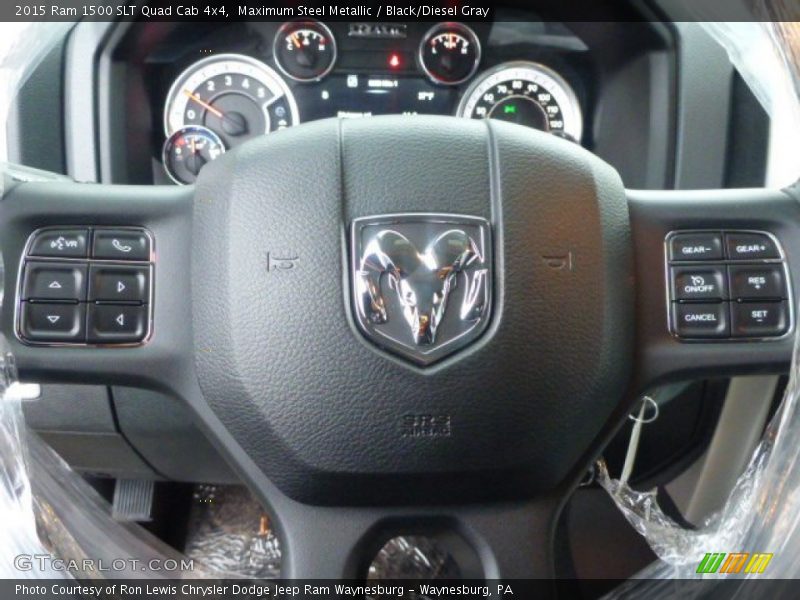 Maximum Steel Metallic / Black/Diesel Gray 2015 Ram 1500 SLT Quad Cab 4x4