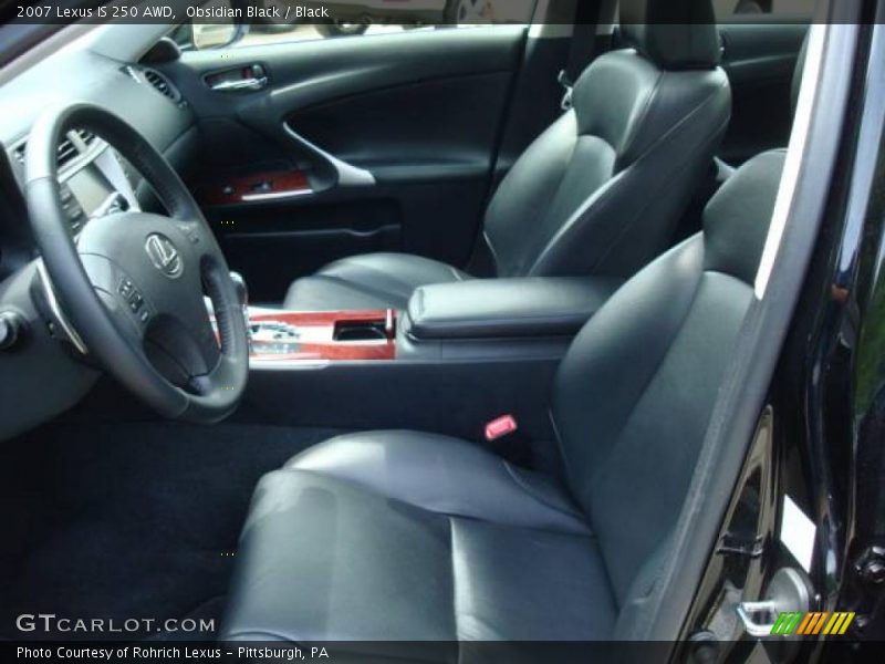 Obsidian Black / Black 2007 Lexus IS 250 AWD