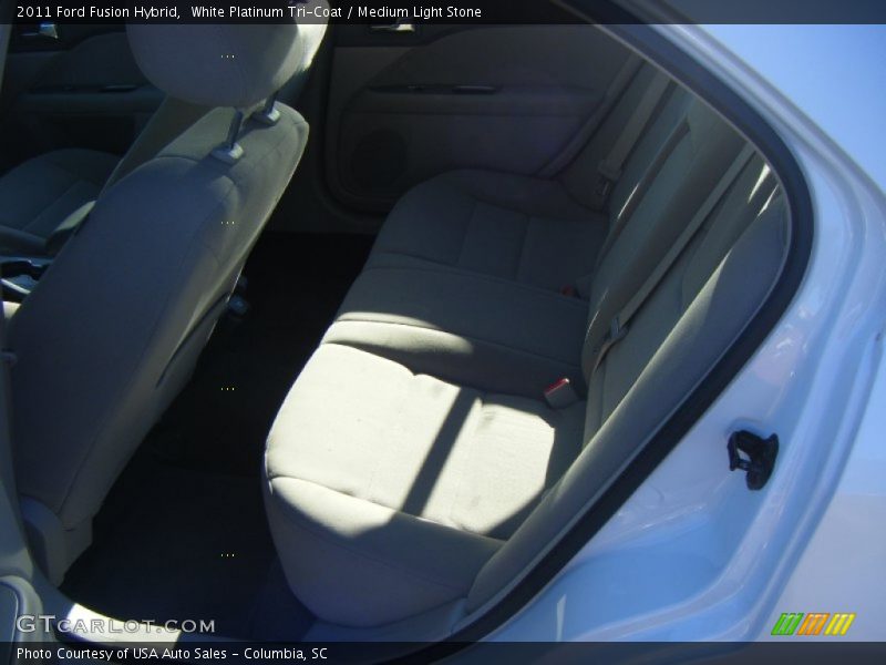 White Platinum Tri-Coat / Medium Light Stone 2011 Ford Fusion Hybrid