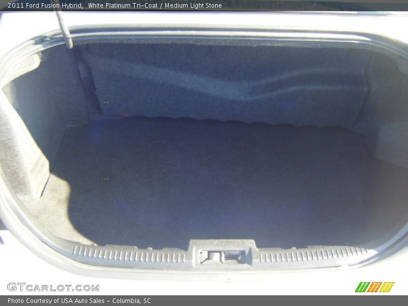 White Platinum Tri-Coat / Medium Light Stone 2011 Ford Fusion Hybrid