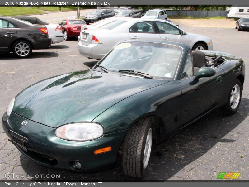 Emerald Mica / Black 2000 Mazda MX-5 Miata Roadster
