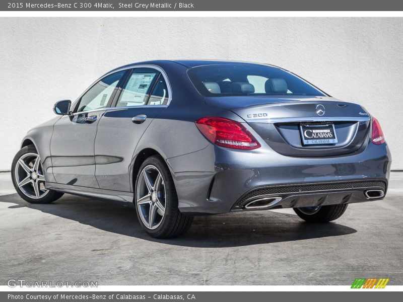Steel Grey Metallic / Black 2015 Mercedes-Benz C 300 4Matic