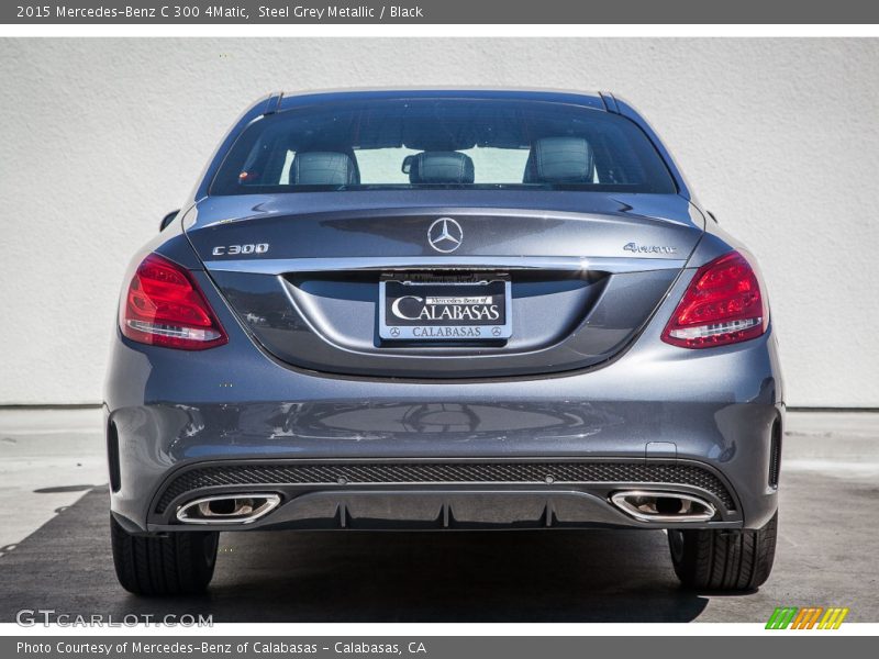 Steel Grey Metallic / Black 2015 Mercedes-Benz C 300 4Matic