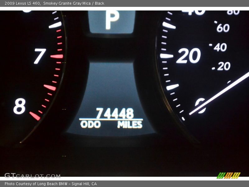 Smokey Granite Gray Mica / Black 2009 Lexus LS 460