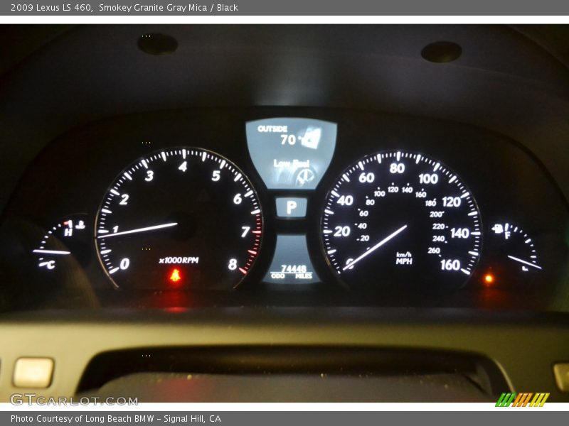 Smokey Granite Gray Mica / Black 2009 Lexus LS 460