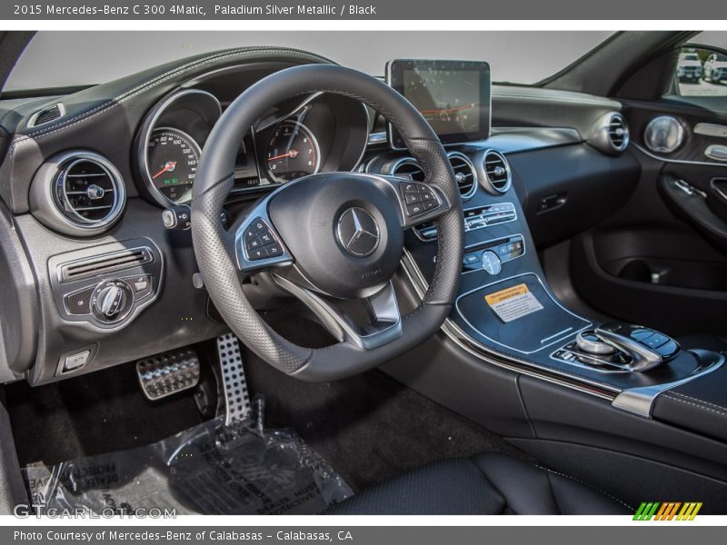 Paladium Silver Metallic / Black 2015 Mercedes-Benz C 300 4Matic