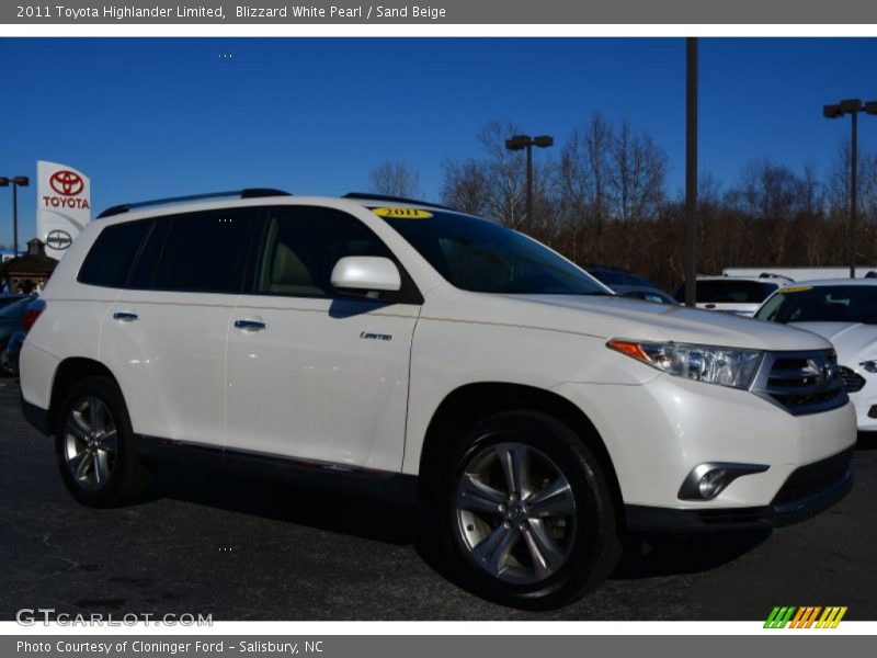 Blizzard White Pearl / Sand Beige 2011 Toyota Highlander Limited