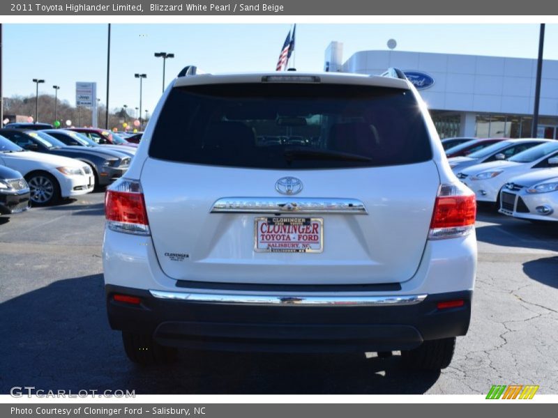 Blizzard White Pearl / Sand Beige 2011 Toyota Highlander Limited