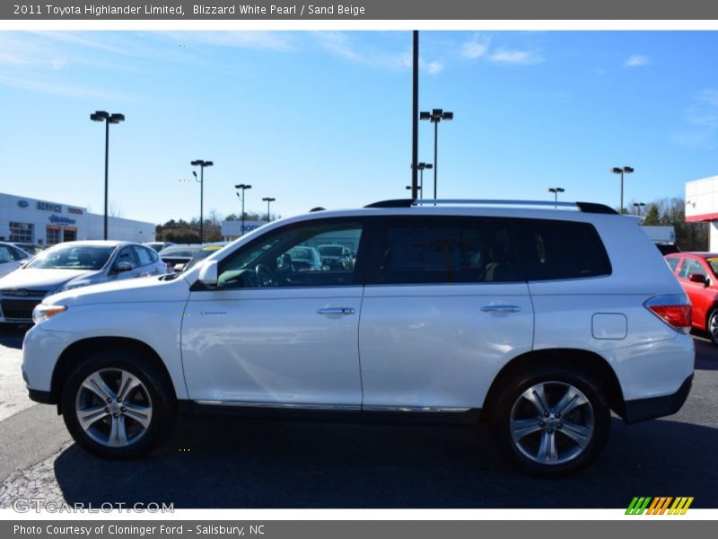 Blizzard White Pearl / Sand Beige 2011 Toyota Highlander Limited