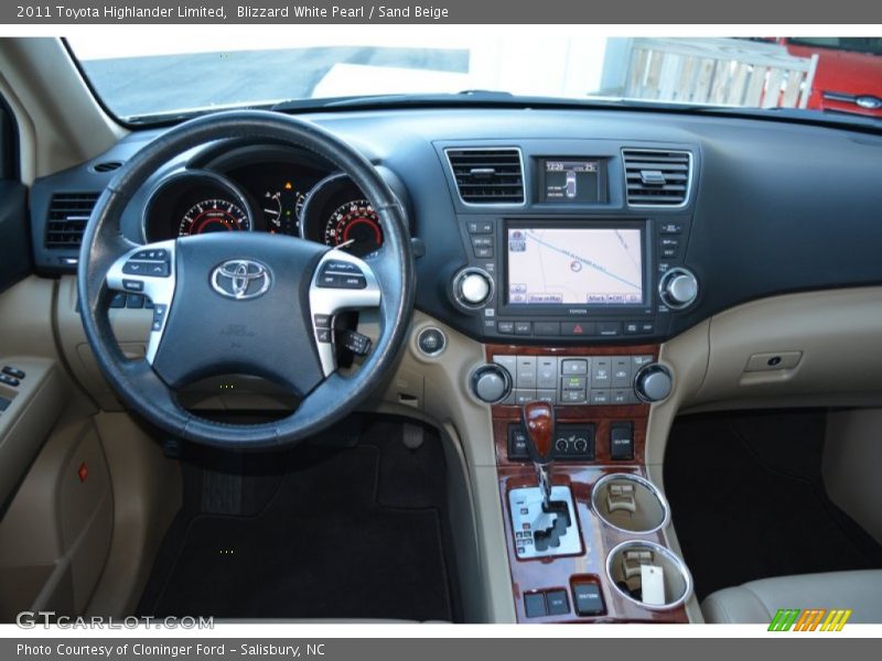 Blizzard White Pearl / Sand Beige 2011 Toyota Highlander Limited