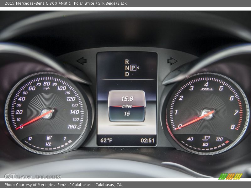 Polar White / Silk Beige/Black 2015 Mercedes-Benz C 300 4Matic