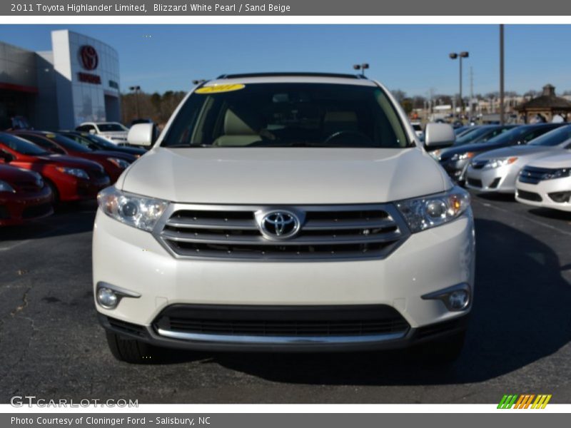 Blizzard White Pearl / Sand Beige 2011 Toyota Highlander Limited