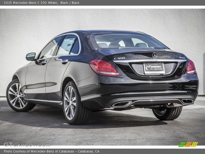 Black / Black 2015 Mercedes-Benz C 300 4Matic