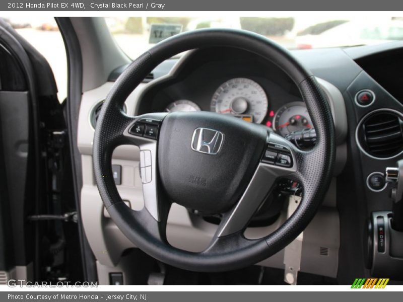 Crystal Black Pearl / Gray 2012 Honda Pilot EX 4WD