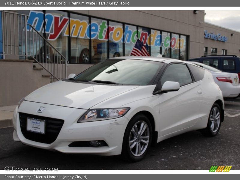 Premium White Pearl / Gray Fabric 2011 Honda CR-Z EX Sport Hybrid