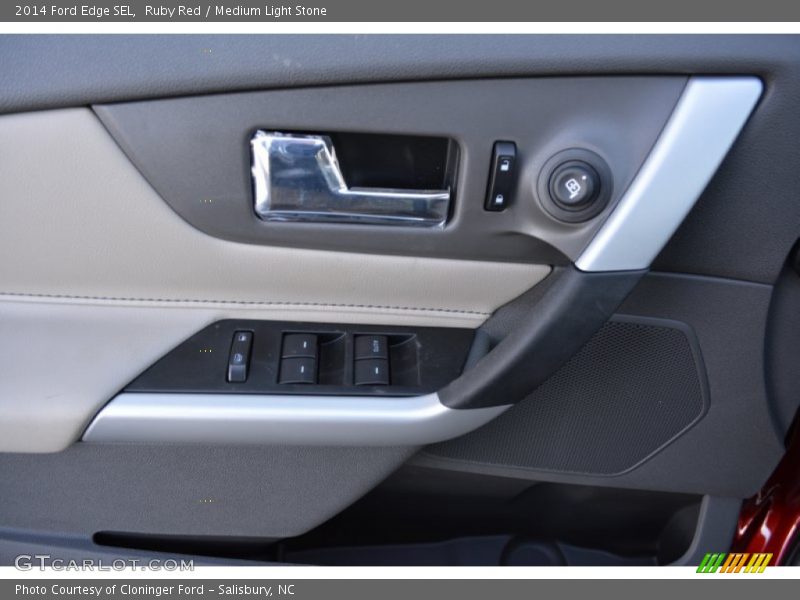 Ruby Red / Medium Light Stone 2014 Ford Edge SEL