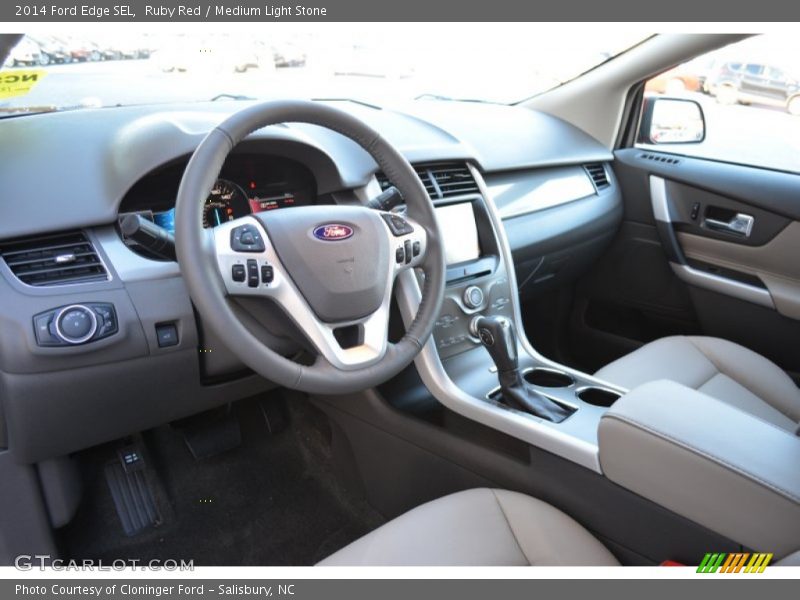 Ruby Red / Medium Light Stone 2014 Ford Edge SEL