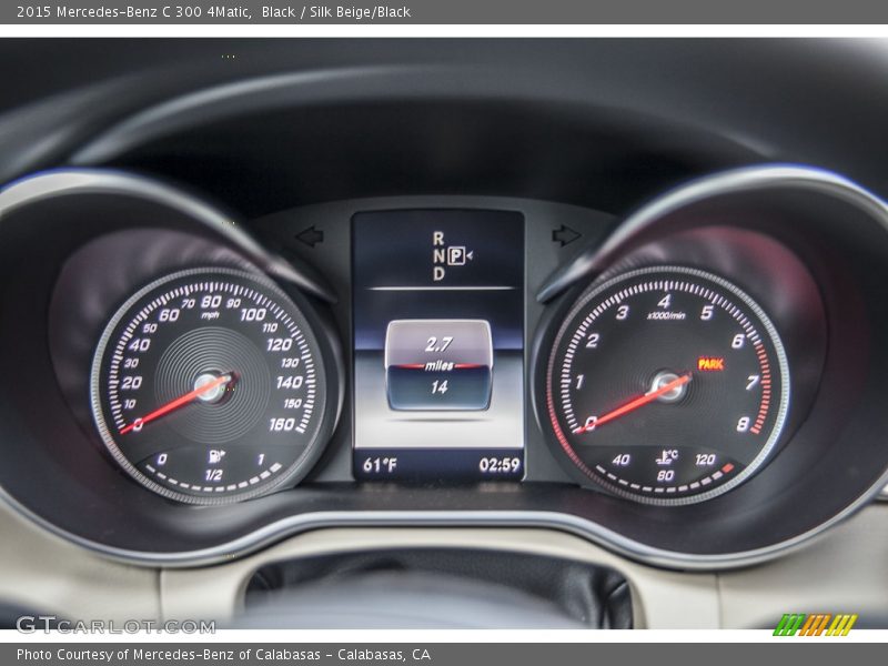Black / Silk Beige/Black 2015 Mercedes-Benz C 300 4Matic