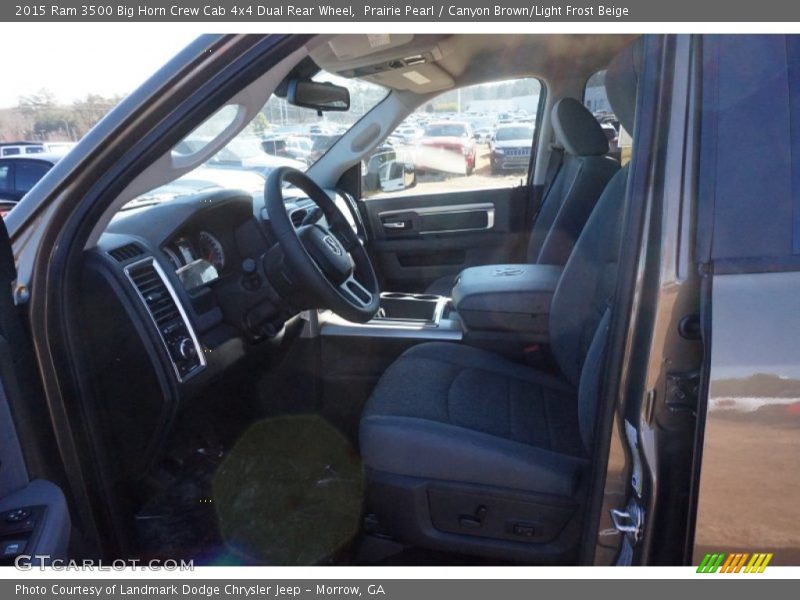 Prairie Pearl / Canyon Brown/Light Frost Beige 2015 Ram 3500 Big Horn Crew Cab 4x4 Dual Rear Wheel