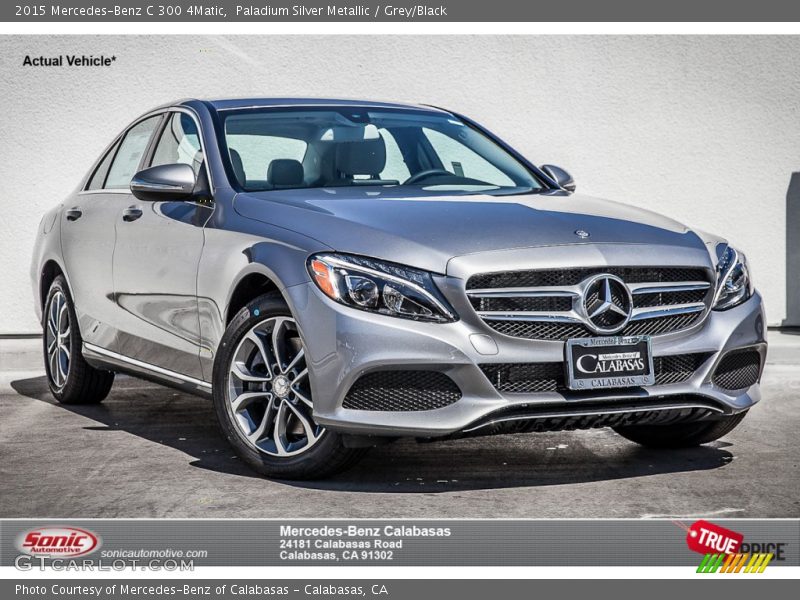 Paladium Silver Metallic / Grey/Black 2015 Mercedes-Benz C 300 4Matic