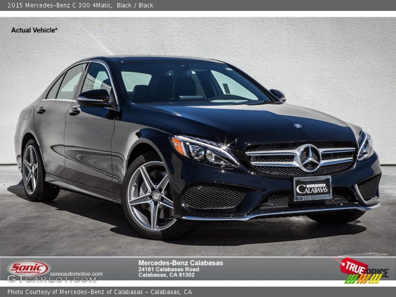 Black / Black 2015 Mercedes-Benz C 300 4Matic