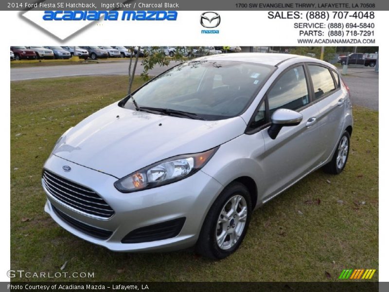 Ingot Silver / Charcoal Black 2014 Ford Fiesta SE Hatchback