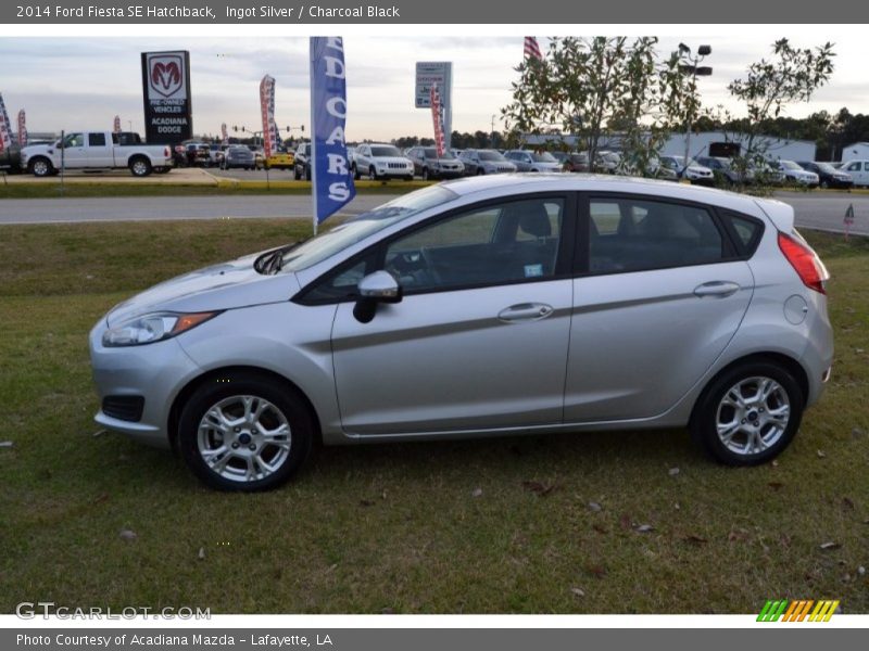 Ingot Silver / Charcoal Black 2014 Ford Fiesta SE Hatchback