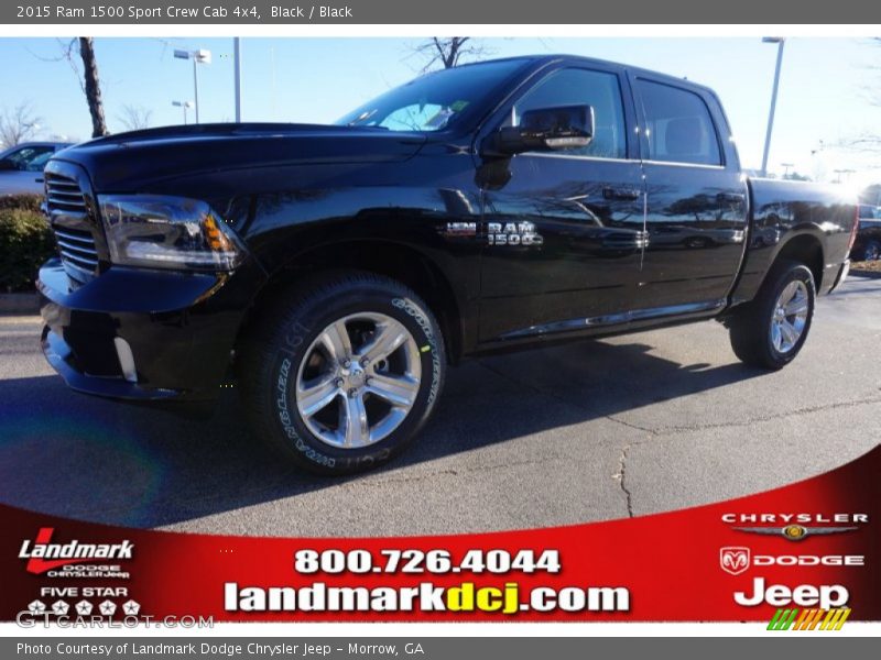 Black / Black 2015 Ram 1500 Sport Crew Cab 4x4
