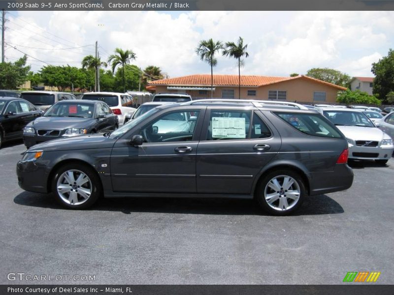 Carbon Gray Metallic / Black 2009 Saab 9-5 Aero SportCombi